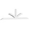 Ekena Millwork Richland Architectural Grade PVC Gable Bracket, 108"W x 27"H x 4"D x 4"F, 6/12 Pitch GBP108X27X0404RIC00 - alternate 1